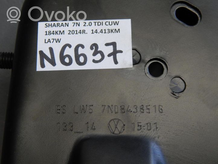 Volkswagen Sharan Liukuoven ylempi kisko 7N0843851G