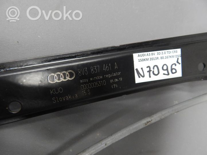 Audi A3 S3 8V Mécanisme lève-vitre avant avec moteur 8V3837461A