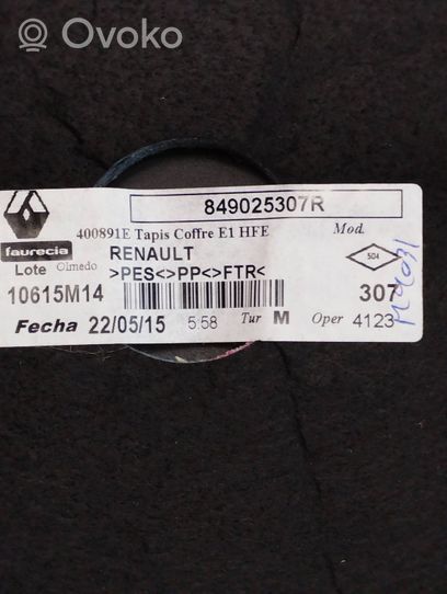 Renault Kadjar Doublure de coffre arrière, tapis de sol 849025307R