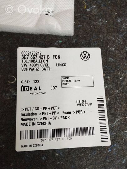 Volkswagen Arteon Dolny panel schowka koła zapasowego 3G7867427B