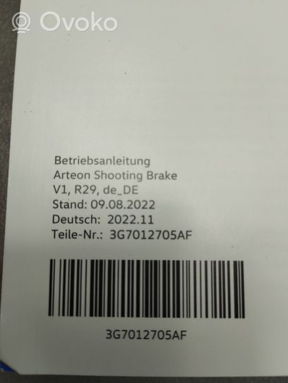 Volkswagen Arteon Bedienungsanleitung 3G7012705AF