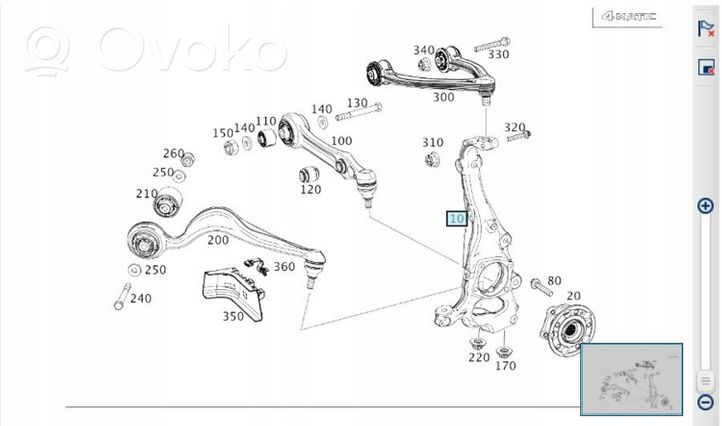 Mercedes-Benz S AMG W222 Etupyörän navan laakerikokoonpano A2223320400