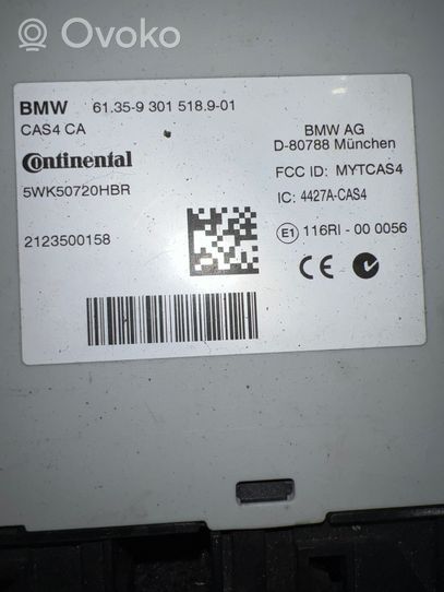 BMW 5 F10 F11 Moduł / Sterownik CAS 2123500158