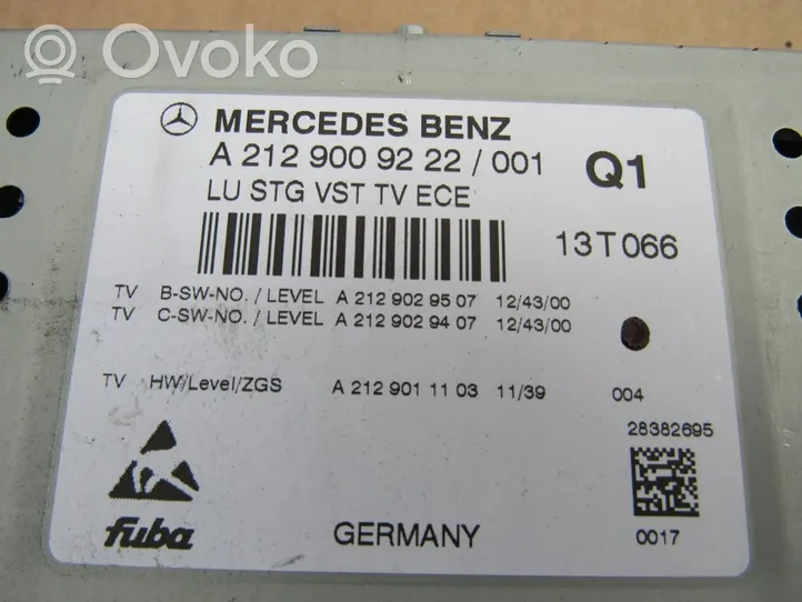 Mercedes-Benz E W212 Citu veidu vadības bloki / moduļi A2129009222