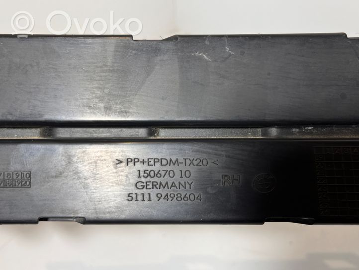 BMW 5 G30 G31 Apdailinė priekinio bamperio juosta 51119498604