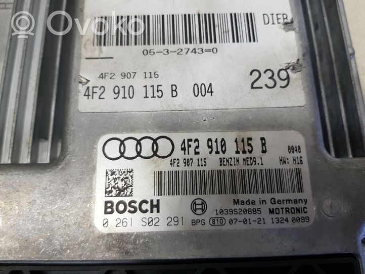 Audi A6 S6 C6 4F Moottorin ohjainlaite/moduuli (käytetyt) 0261S02291