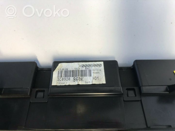 Volkswagen PASSAT B6 Tachimetro (quadro strumenti) 3C0920960K