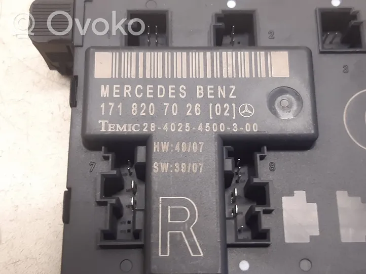 Mercedes-Benz SLK R171 Door control unit/module 1718207026