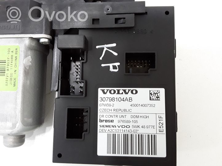 Volvo V50 Moteur de lève-vitre de porte avant 30798104AB