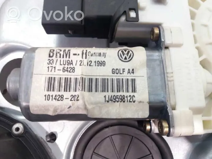Volkswagen Bora Regulador de puerta trasera con motor 1J4959812C