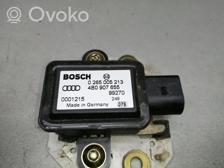 Volkswagen PASSAT B5 ESP (elektroniskās stabilitātes programmas) sensors (paātrinājuma sensors) 4B0907655