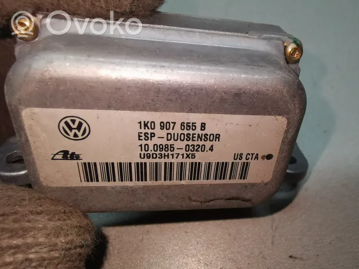 Volkswagen Touran I Vakaajan pitkittäiskiihtyvyystunnistin (ESP) 1K0907655B