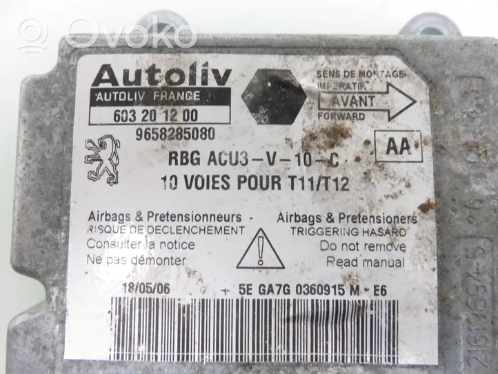 Peugeot 206 Module de contrôle airbag 9658285080