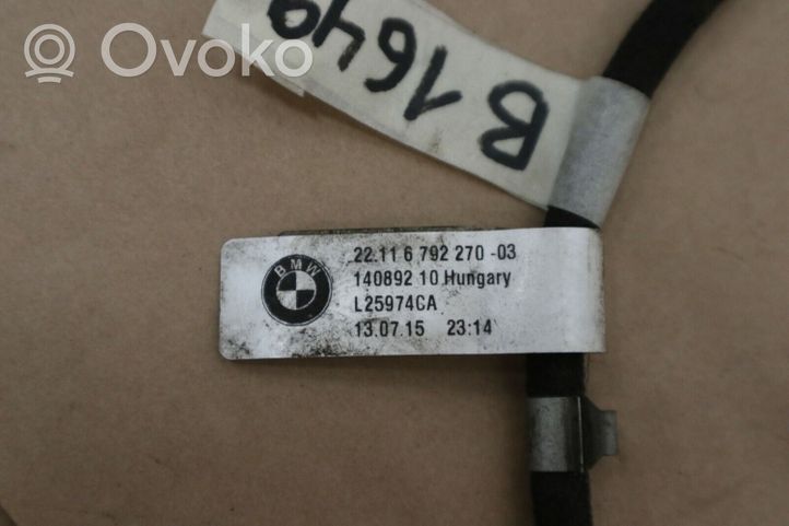 BMW 3 F30 F35 F31 Przewód / Wąż przelewowy paliwa 6792270