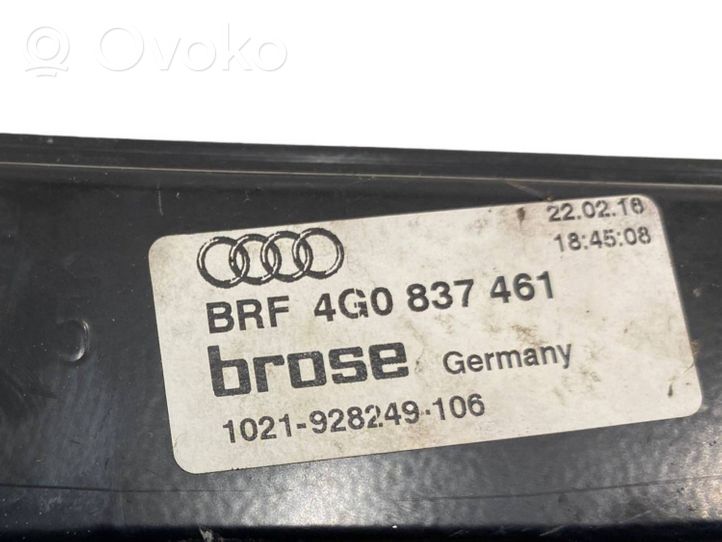Audi RS6 C7 Meccanismo di sollevamento del finestrino anteriore senza motorino 4G0837461