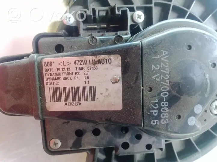 Toyota Auris E180 Ventola riscaldamento/ventilatore abitacolo AV2727008083