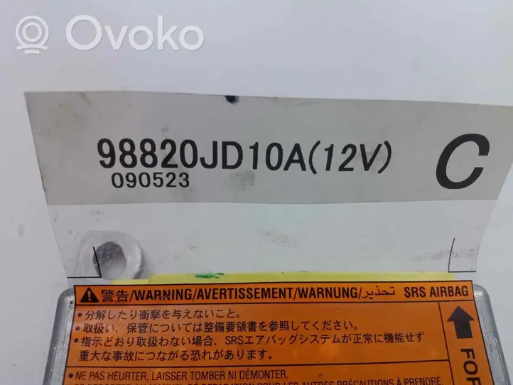 Nissan Qashqai+2 Oro pagalvių valdymo blokas 98820JD10A