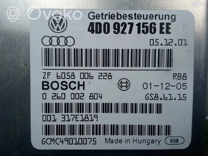 Audi A8 S8 D2 4D Module de contrôle de boîte de vitesses ECU 