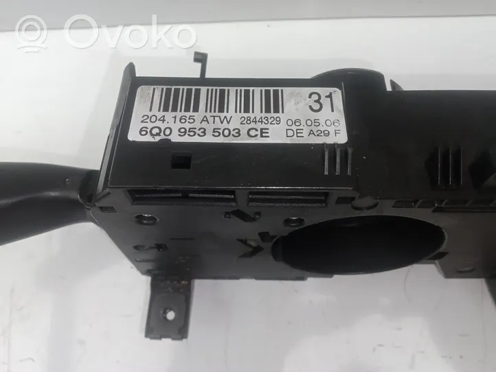 Volkswagen Polo IV 9N3 Interruttore di regolazione dell’illuminazione del quadro 6Q0953503CE