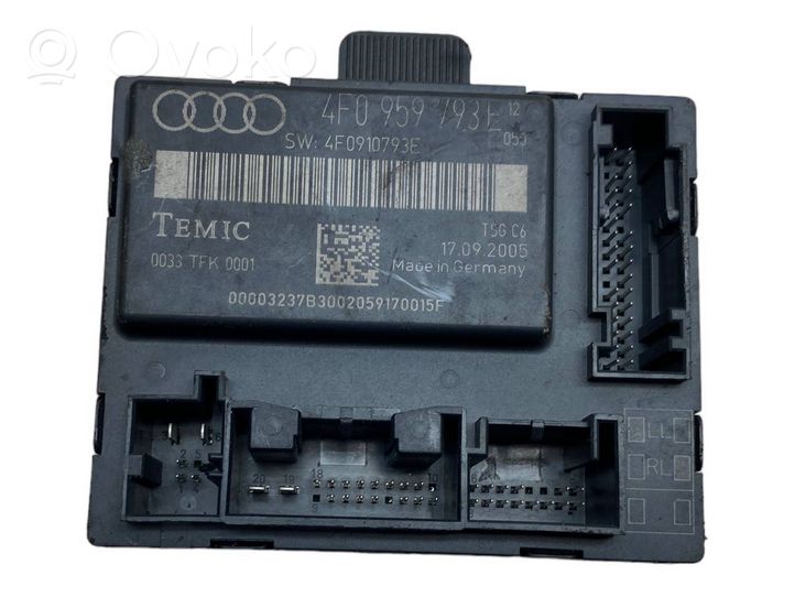 Audi A6 S6 C5 4B Oven ohjainlaite/moduuli 4F0959793E