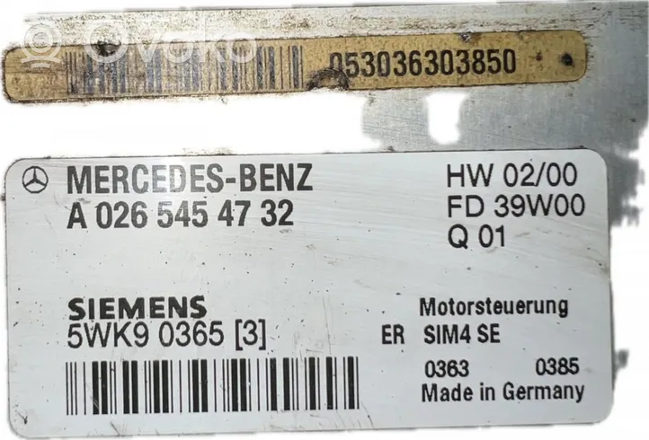 Mercedes-Benz C W203 Sterownik / Moduł ECU 