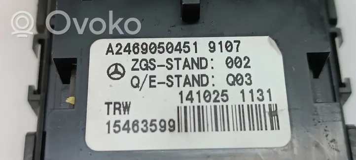 Mercedes-Benz CLA C117 X117 W117 Interruptor del freno de mano/estacionamiento A24690504519107