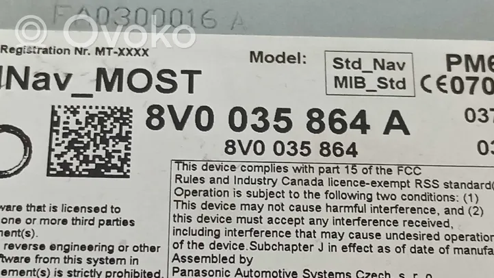 Audi A3 S3 8V Stacja multimedialna GPS / CD / DVD 8V0035864