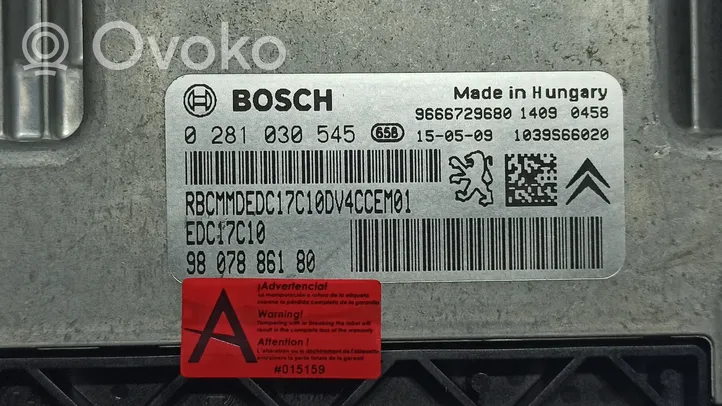 Peugeot 208 Motorsteuergerät ECU 9807886180