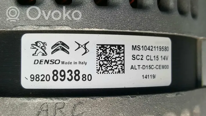 Citroen DS7 Crossback Generaattori/laturi MS1042119580