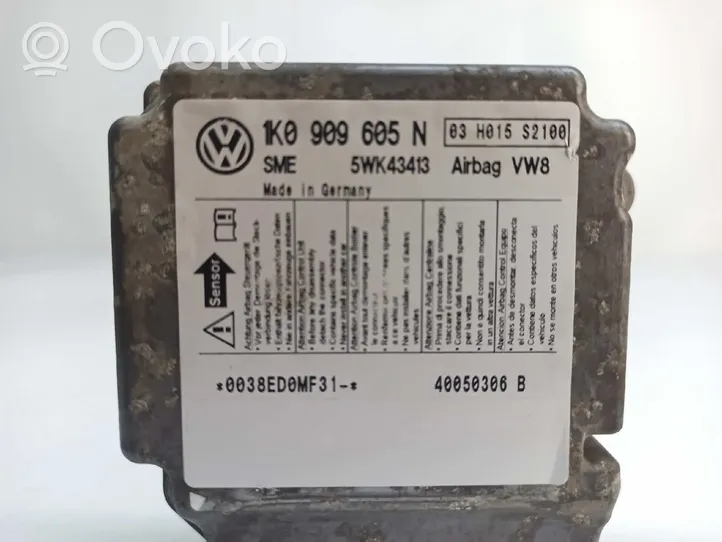 Volkswagen Golf V Sterownik / Moduł Airbag 1K0909605T