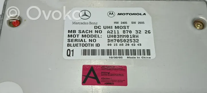 Mercedes-Benz ML W164 Puhelimen käyttöyksikkö/-moduuli A2118703926