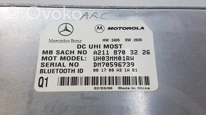 Mercedes-Benz ML W164 Puhelimen käyttöyksikkö/-moduuli A2118703926