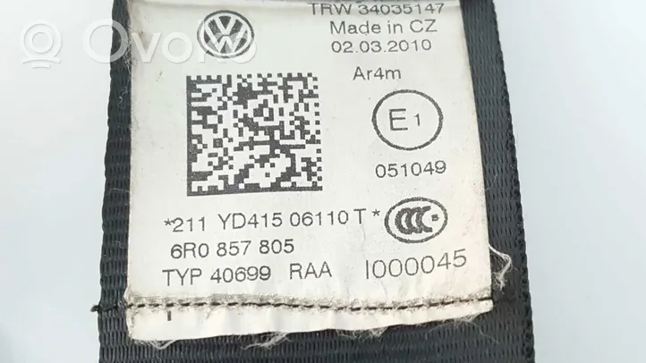 Volkswagen Polo V 6R Ceinture de sécurité arrière 6R0857805RAA
