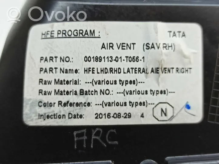 Renault Kadjar Dysze / Kratki środkowego nawiewu deski rozdzielczej 0018911301