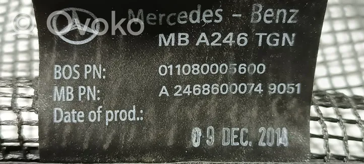 Mercedes-Benz B W246 W242 Tavaratilan suojaverkko A2468600400