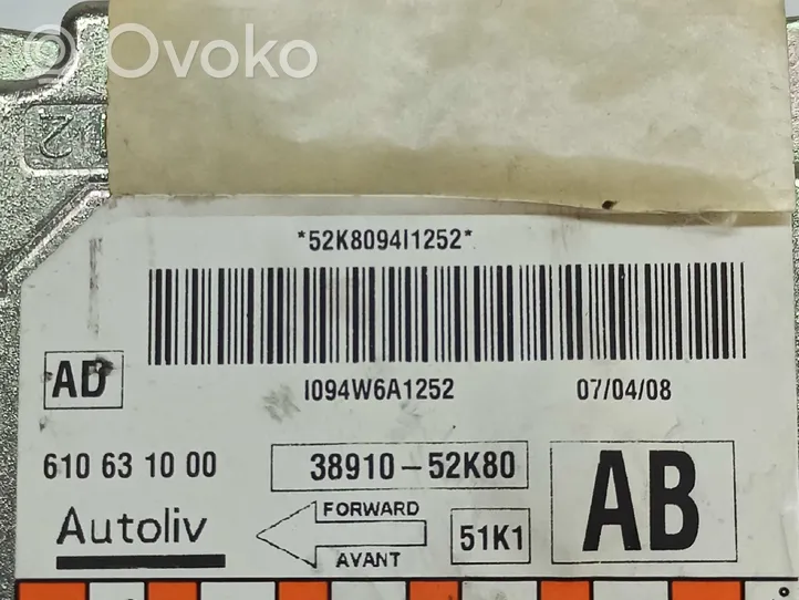 Opel Agila B Sterownik / Moduł Airbag 610631000