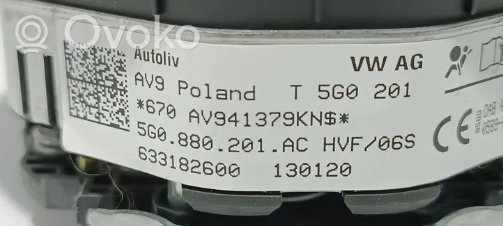 Volkswagen Tiguan Poduszka powietrzna Airbag kierownicy 5G0880201LHVF