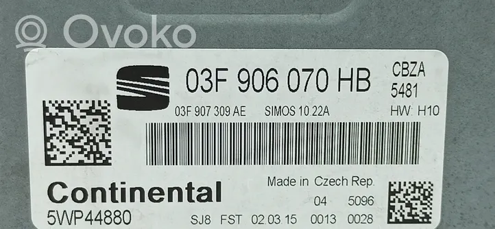 Seat Ibiza IV (6J,6P) Unité de commande, module ECU de moteur 03F907309AE