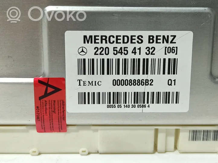 Mercedes-Benz S W220 Jousituksen ohjainlaite/moduuli 2205454132