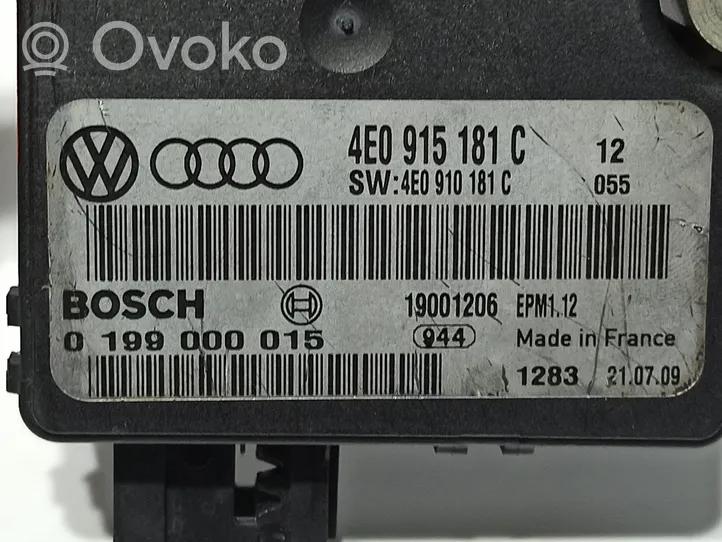 Audi A8 S8 D3 4E Autres unités de commande / modules 0199000015