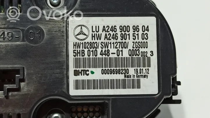 Mercedes-Benz B W246 W242 Ilmastoinnin ohjainlaite A2469009604