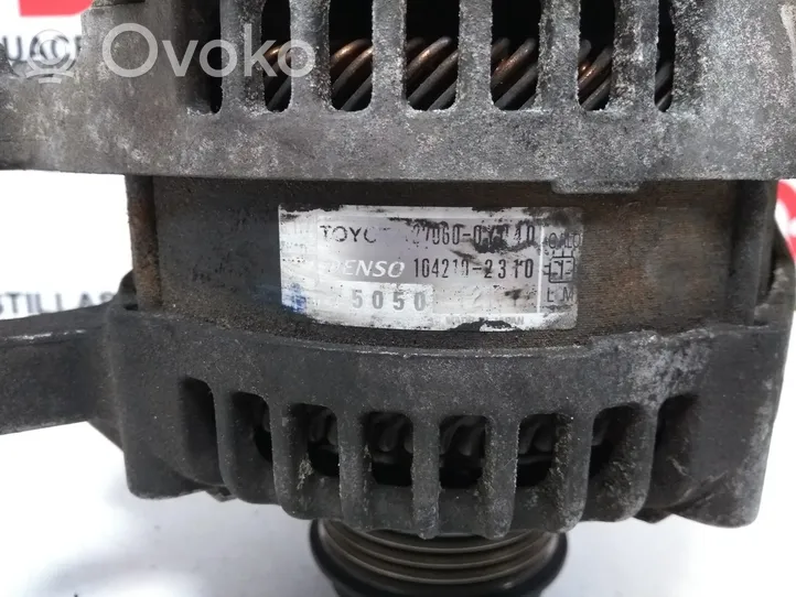 Toyota Auris 150 Generatore/alternatore 270600Y040