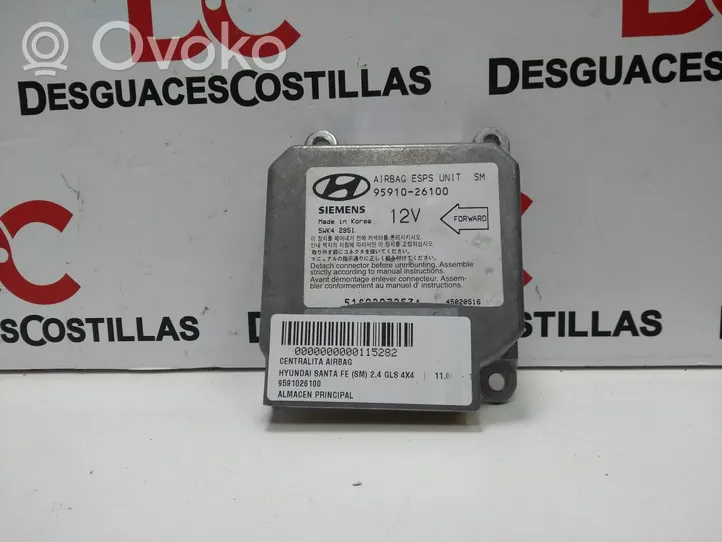 Hyundai Santa Fe Airbag control unit/module 9591026100