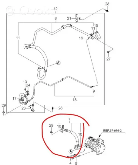 KIA Sportage Altri parti dell’aria condizionata (A/C) 977622E300