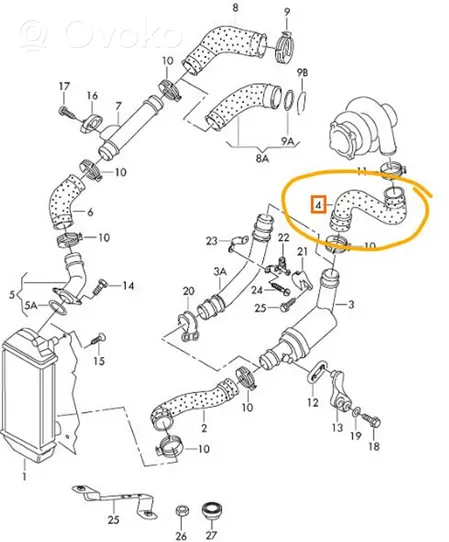 Seat Ibiza III (6L) Tepimo vamzdelis (-iai)/ žarna (-os) 6Q0145828A