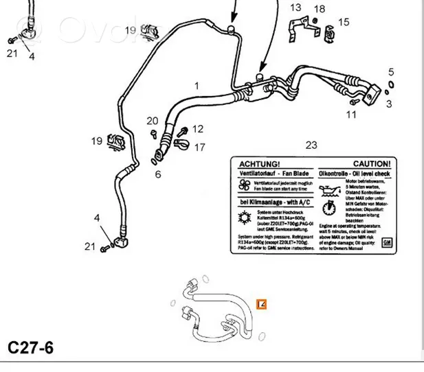 Opel Astra G Other air conditioning (A/C) parts NOREF