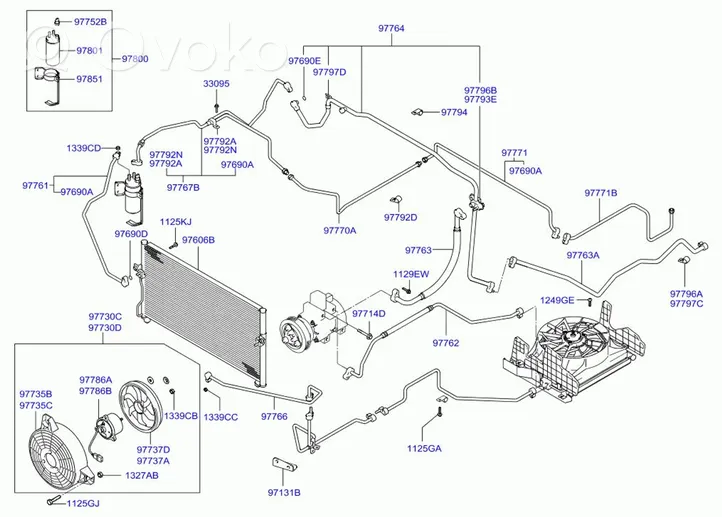 Hyundai H-1, Starex, Satellite Oro kondicionieriaus kita detalė 977614A800