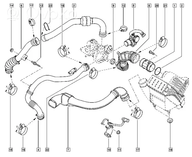 Renault Clio III Tuyau graissage turbo 8200468372