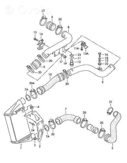 Volkswagen PASSAT B5 Turbo turbocharger oiling pipe/hose 8D0145828C