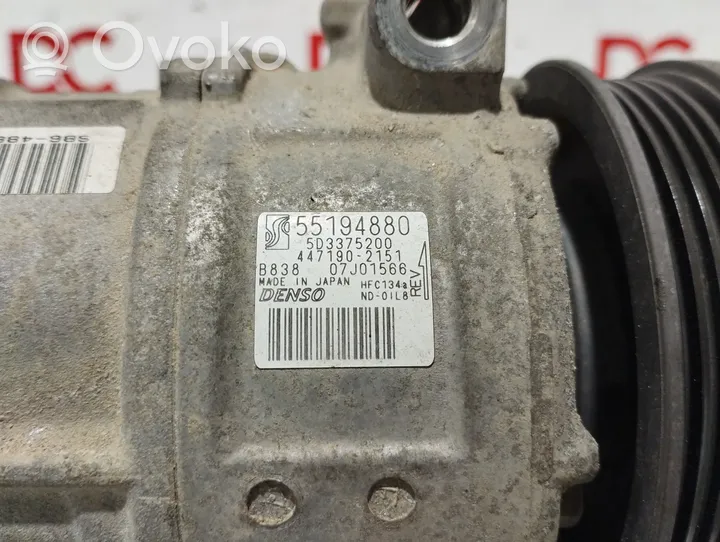 Fiat Grande Punto Air conditioning (A/C) compressor (pump) 55194880